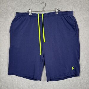 Polo Ralph Lauren Shorts Mens 40x12 Blue Knit Lounge Baggy Athleisure Preppy Dad